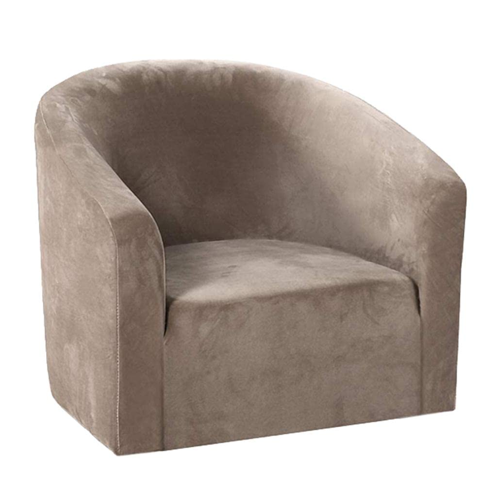 solid color sofa cover tub chair cover anti-skid couch slipcover brown