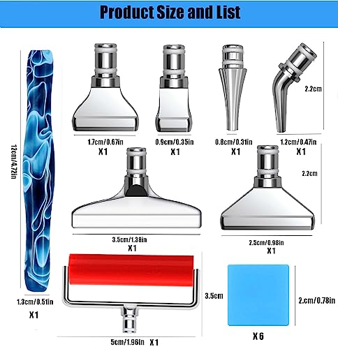 Heyseri Diamond Art Pens, 15pcs Diamond Painting Pen with Wheel Roller Accessories Tools Set, Stainless Steel Metal Pen Tips, Ergonomic Art Drill Pens, Comfort Grip and Faster Drilling(Blue) - Thumbnail 2