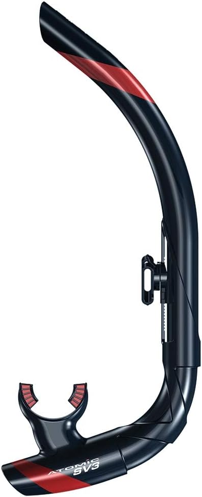 Atomic Aquatics SV1 Contour Snorkel, Black/Red