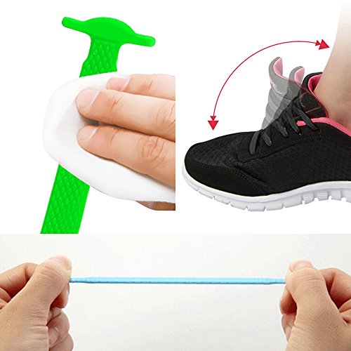 4 coppie Lacci in silicone senza lacci per adulti