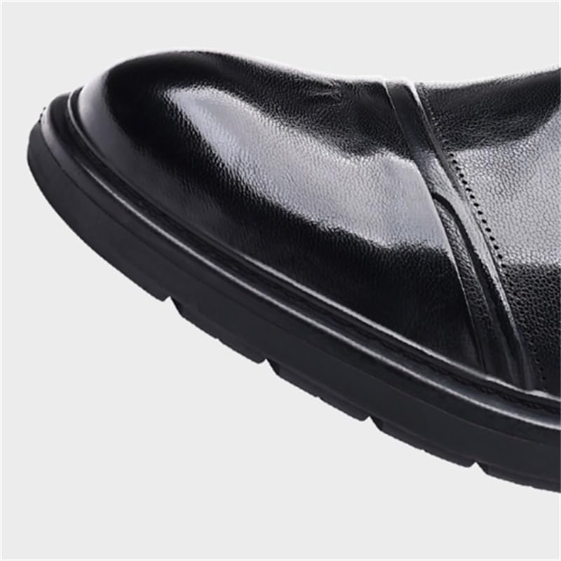 Men's Leather Shoes Formal Shoes Dress Casual Shoes Comfortable Lining Rubber Sole Lace Up Lightweight Soft Breathable Shoes