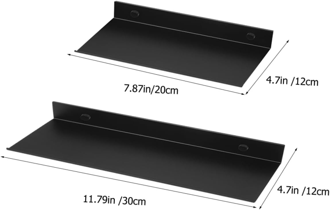OUNONA 5sets Metal Bathroom Shelves Wall Mounted Storage Racks for Bathroom Easy Installation Stylish Design Space Saving Organization for Home Decor 2pcs*5