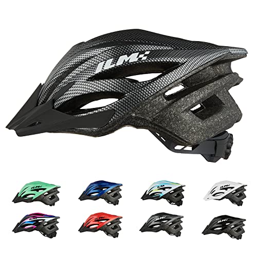 Ilm Adult Men & Women Bike Bicycle Helmet, Lightweight Child Youth Mountain Road Cycling Helmets With Dial Fit Adjustment Model B2-21 (Carbon, L/Xl) #TOP6
