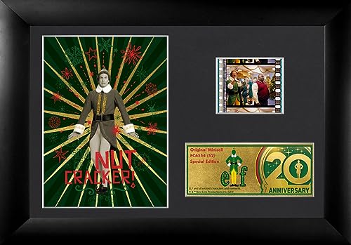 Elf: 20th Anniversary Celebration – Son of a Nutcracker – FilmCells 7” x 5” MiniCell Desktop Presentation – Featuring 35 mm Film Clip with Easel Stand – Officially Licensed Movie Collectible