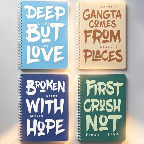 Niodel 4 Pack A5 Spiral Notebook for Note Taking, 6 X 8 inch Waterproof Softcover 80 Sheets/160 Pages Journals Writing Lined Notebooks Bulk for Study Back to School Office Work Personal Supplies