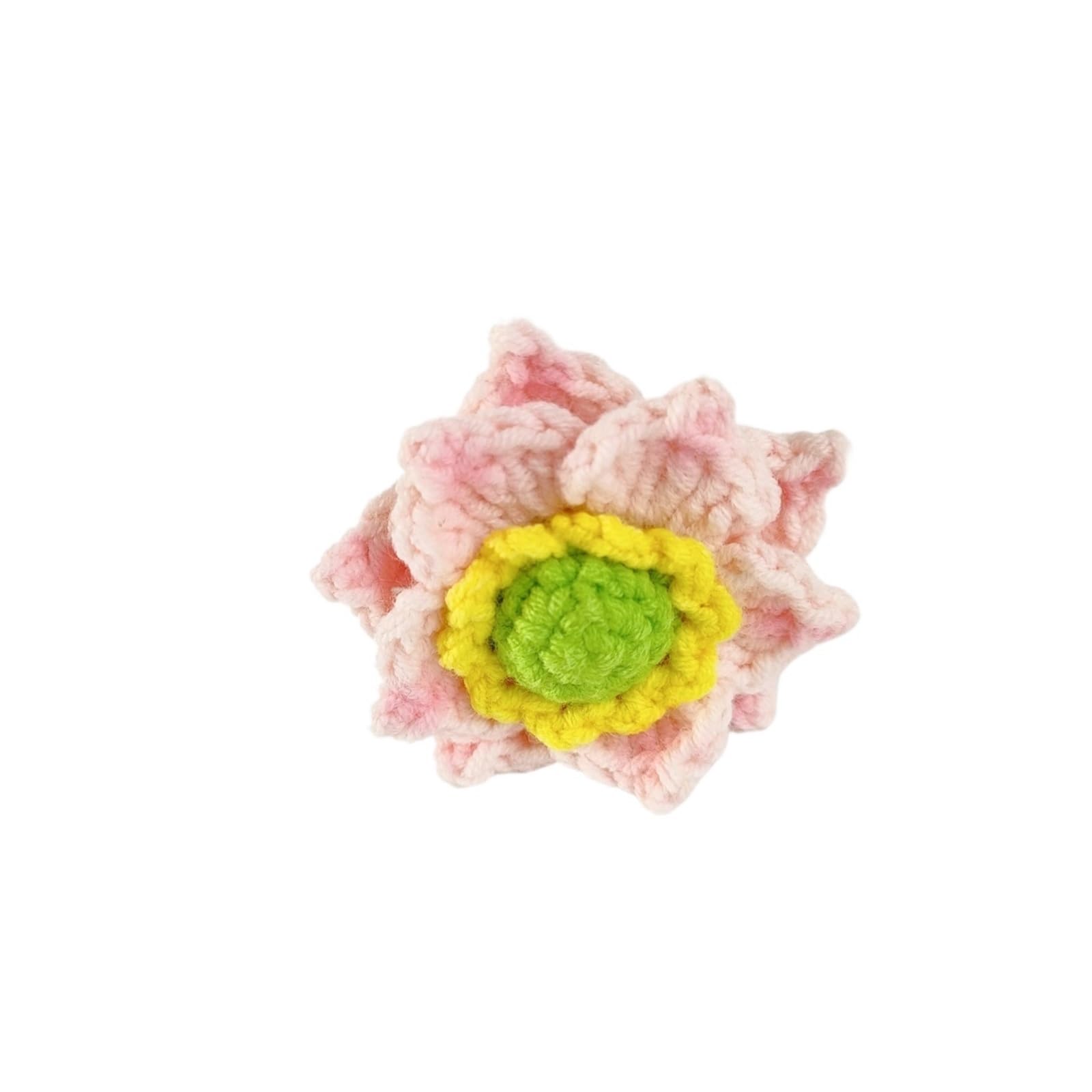 EXKURPOO crochet plant 3PCS Lotus Crochet Flower Creative Knitting Flowers Bouquet Handwoven Plant Home Decor for home