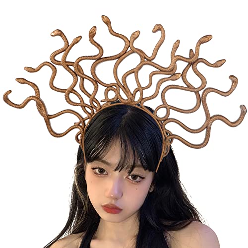 YJZQ Halloween Snake Crown Headwear Golden Snake Headband Women Headress for Carnival Show Role Play Masquerade Parties Headpiece Accessories - Image 2