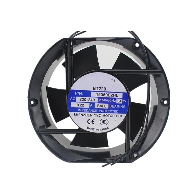 Ventola di raffreddamento BT220 15050B2HL 172x150x51mm, AC 220-240V 50/60Hz 34W 0,22A Cuscinetto a sfere 17250 sostitutiva for armadio industriale ad alta velocità