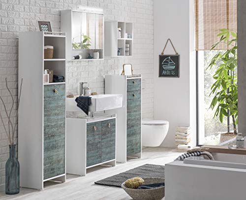 Schildmeyer Highboard, White Gloss/Patina, 114,3x65x33 cm Schildmeyer Highboard, White Gloss/Patina, 114,3x65x33 cm