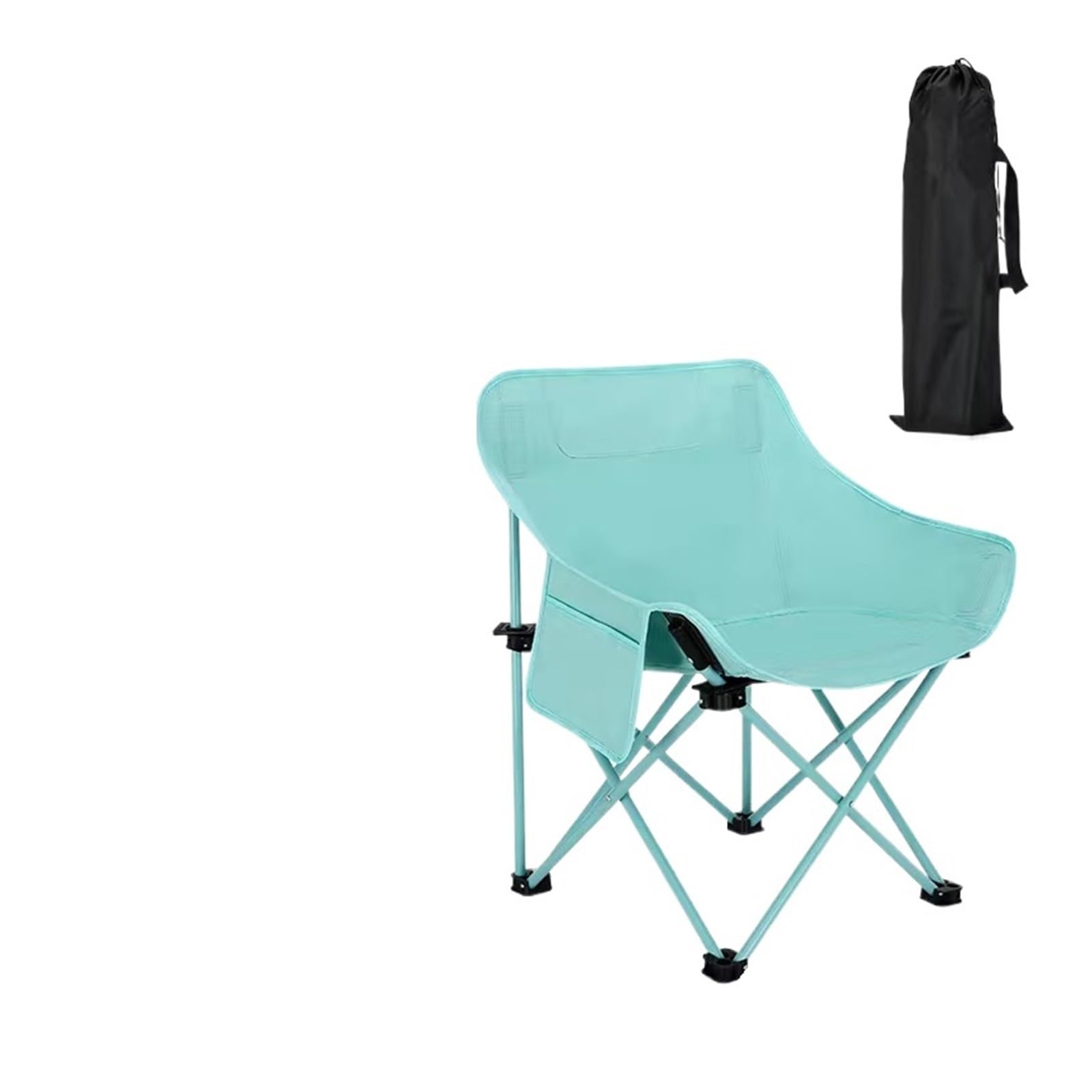 Langlebiger, faltbarer Outdoor-Stuhl – leichter und tragbarer Angel- und Campingsitz mit verdicktem Mond-Design, bequem für Zuhause und Reisen