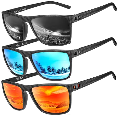 Perfectmiaoxuan Polarisierte Sonnenbrille Herren/Damen Vintage Elegant Brillengestell Klassisch HD-Pilotobjektive; Outdoor-Sportarten Golf Fahren Angeln Reisebrille Mode Sonnenbrille