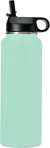 Miniatura 2 de LaserGram Botella de agua personalizada, versículo bíblico John 14-6, acero inoxidable de doble pared aislada al vacío con popote superior, regalo