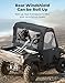 KEMIMOTO UTV Soft Upper Doors Cab Enclosure Compatible with Rhino 450/660/700 with Half Door, UTV Cab Enclosure Mirror Side Hole PVC Heavy-Duty 900D Windshield Rear Windshield