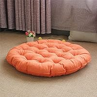 Japanse Ronde Futon, Groot Linnen Tatami Vloer Kussen, Dikker Tufted Katoenen Zitkussen, Effen Kleur Vloer Kussen, Yoga Meditatie Kussen Balkon Buiten(Size:65x65cm(26x26inch),Color:Lichtgrijs