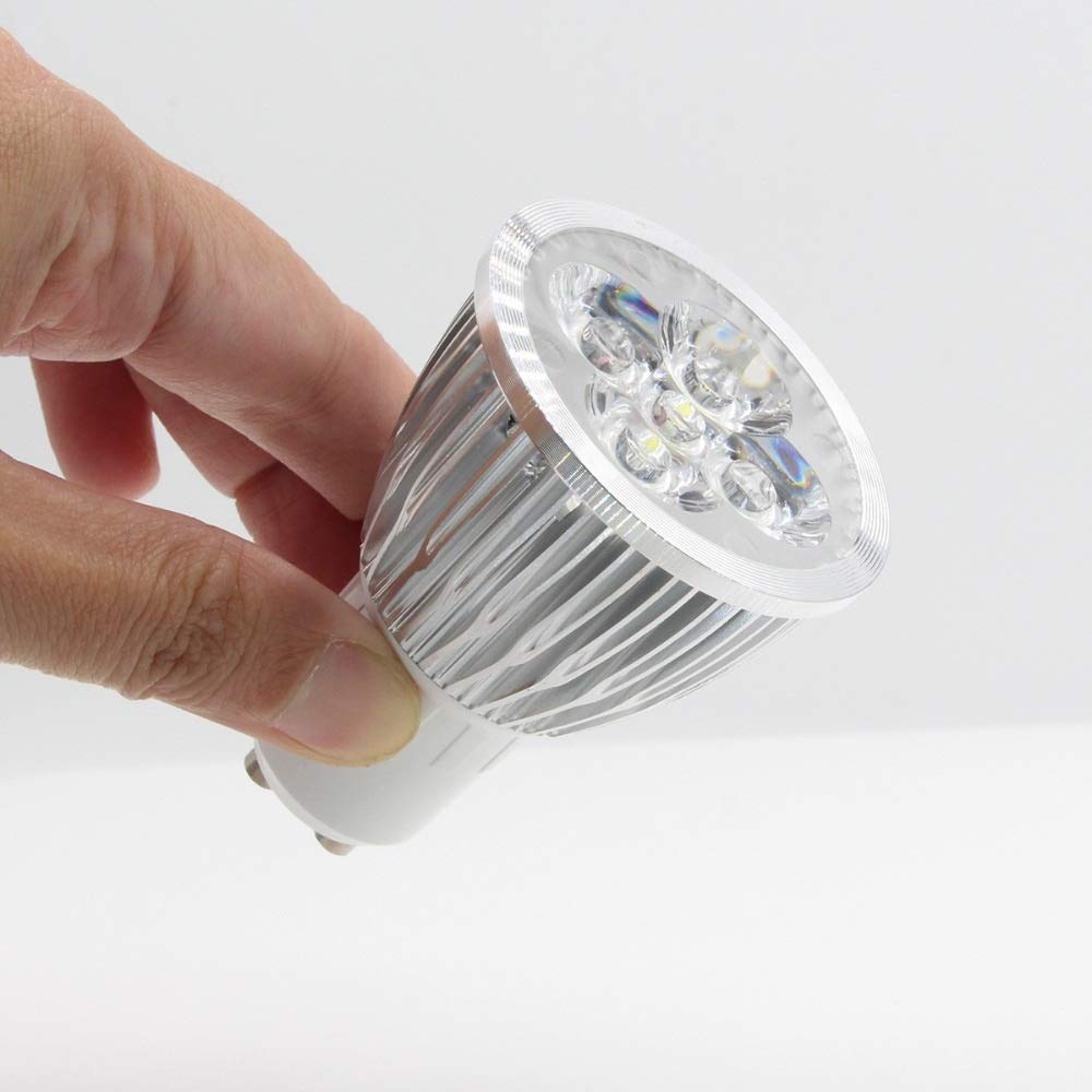 fengyan Casa bombillas 24v Lámpara 10pcs Iluminación for el hogar Bombillas LED GU10 bombillas de 12 a 24 voltios proyector de 5W super brillante de alta potencia de la cáscara de aluminio 12v Familia