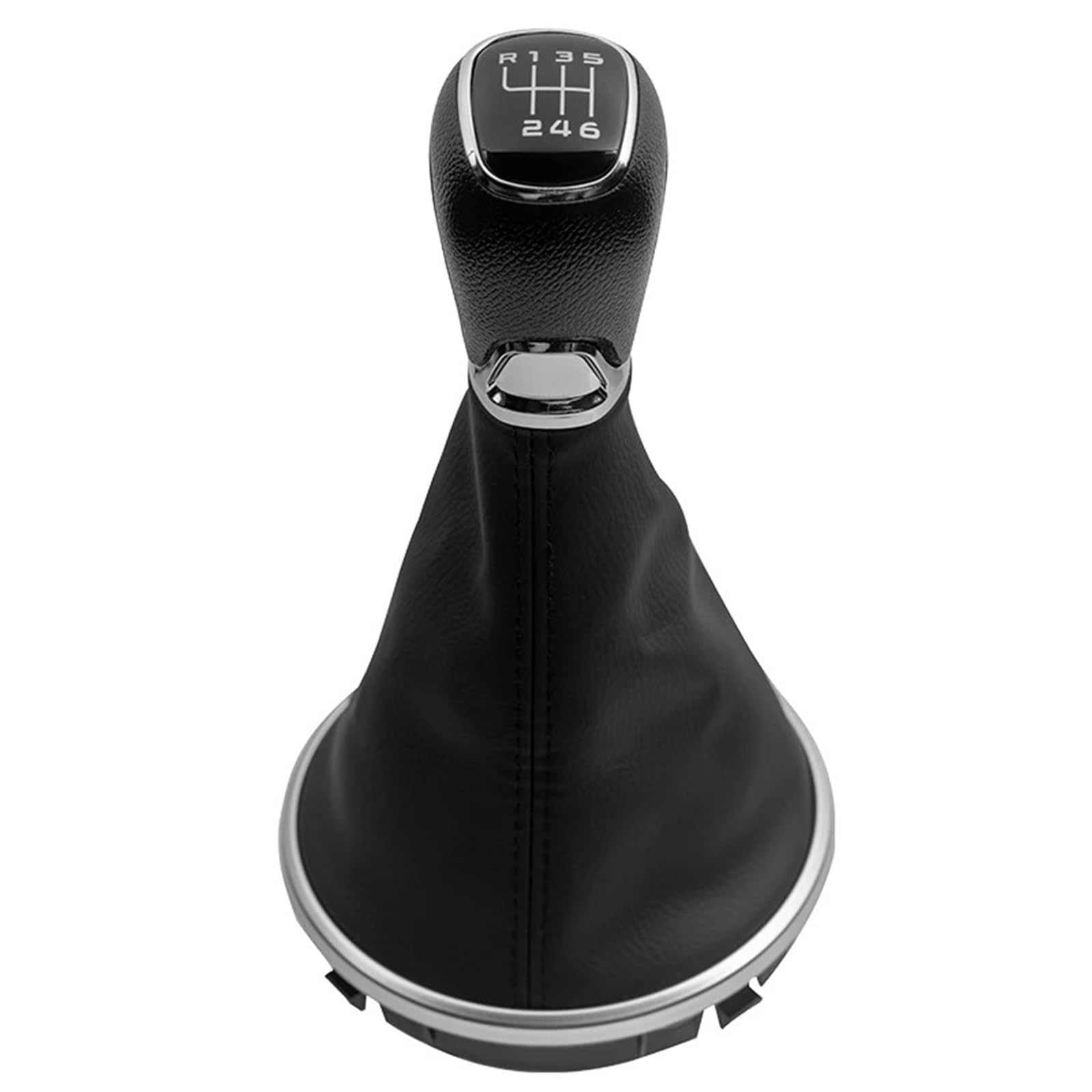 DWTNMEX Gear Shift Knob for Skoda for Fabia 2 II for MK2 for Combi for Scout 2007-2014 5/6 Speed Gear Shift Knob Head Lever Gaitor Boot(6 Speed)