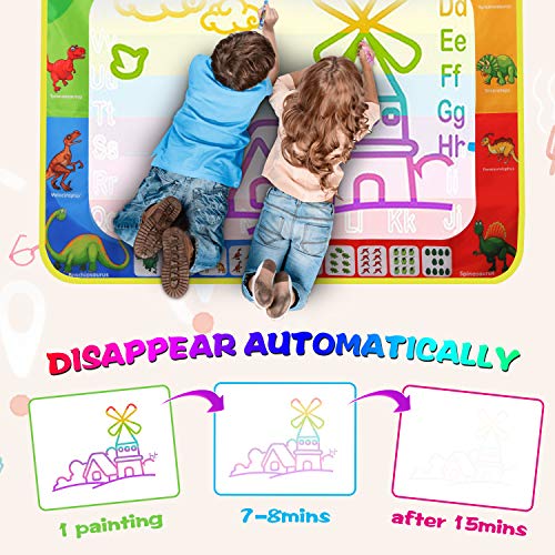 INFANT MOMENT Magic Water Doodle Mat (110x80cm), Tekening Doodle Mat, Magic Water Schilderen Relief, Educatieve Kunst en… - Image 4