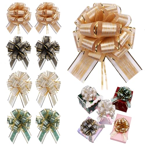 20 lazos grandes para envolver regalos de boda, cestas de regalo coloridas, lazos de decoración y decoración floral