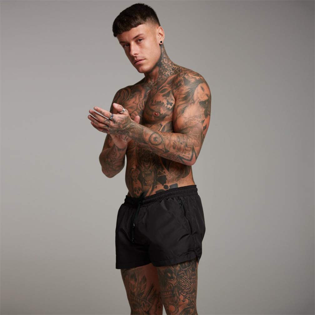 Badehose für Herren Schnelltrocknend Badeshorts Kurz Herren Badehose Männer Schwimmhose Boxer Kurze Hose Schwimmshorts mit Reissverschluss