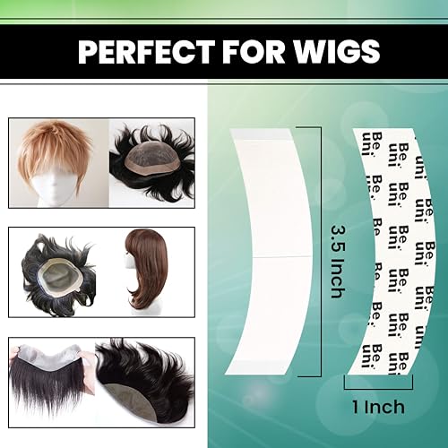 Image of Semi Dull No Shine Tape for Hair Patch - Ultra Hold Wig Tape for Lace Wigs & Toupees | Matte Invisible Finish | Sweatproof Grip | 3-4+ Weeks Hold | 36 Strips for Men & Women