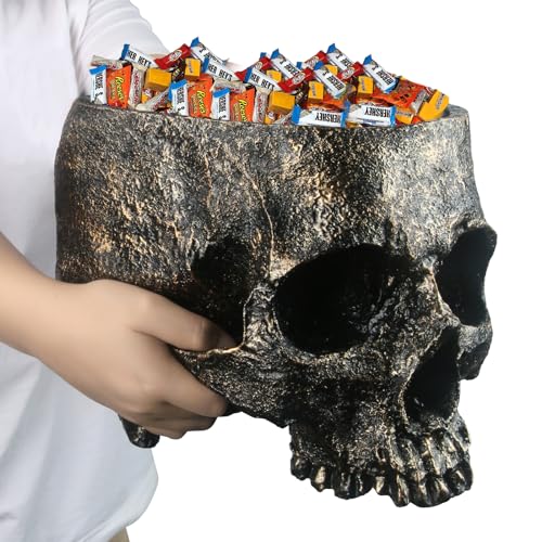 7lb Capacity Extra Large Halloween Skull Candy Dish - Deep