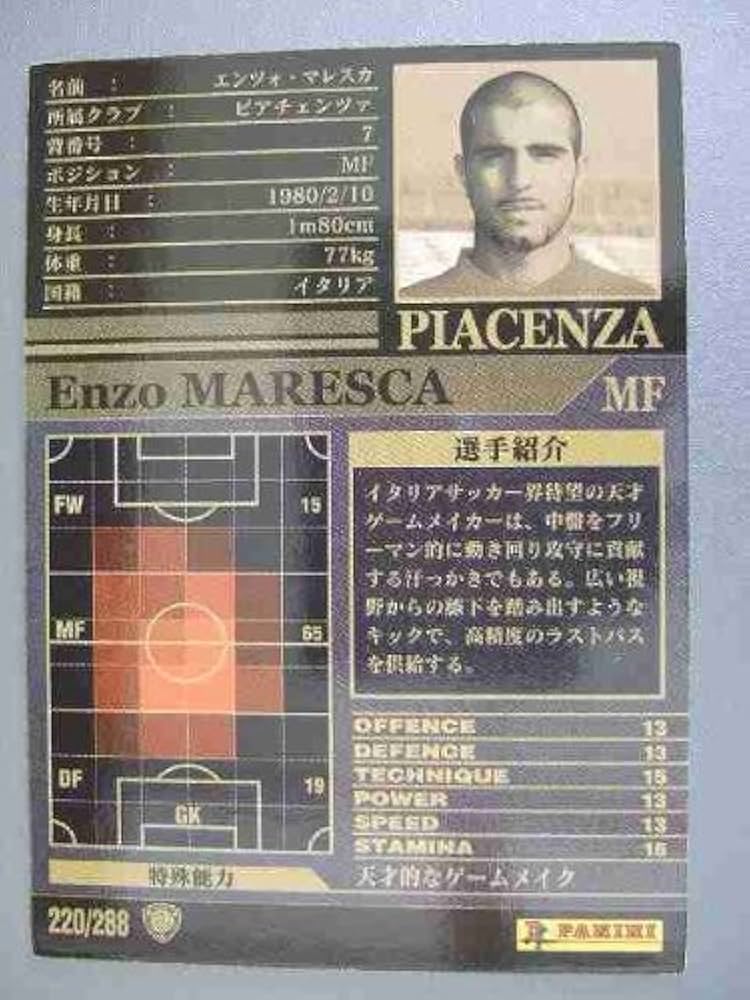 Amazon.co.jp: WCCF 02-03白黒カード 220 エンツォ・マレスカ