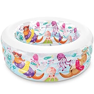 Kinderbadje, badplezier, zwembad voor peuters, zwembad, kinderzwembad, babypool, babyzwembad, kinderkinderbadje, aquariumzwembad, 152 cm Ø, hoogte 56 cm, opblaasbare bodem, ideaal voor tuin, terras, vakantie, camping, het ideale waterplezier en afkoeling op warme dagen