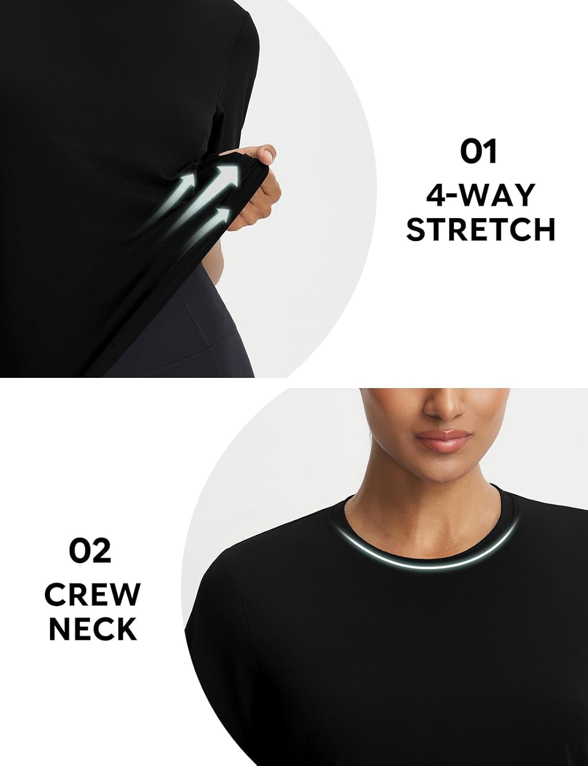 baleaf Women's Short Sleeve Yoga Shirts Soft UPF 50+ Workout Tops Sun Protection Athletic T-Shirts - Image 7