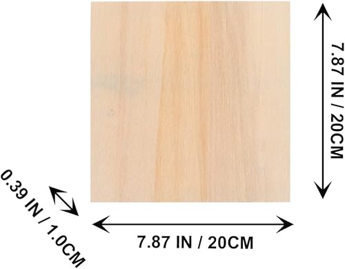 Miniatura 7 de DECHOUS Marco cuadrado de madera DIY del panel en blanco de 5pcs para la pintura de proyectos de artesanía