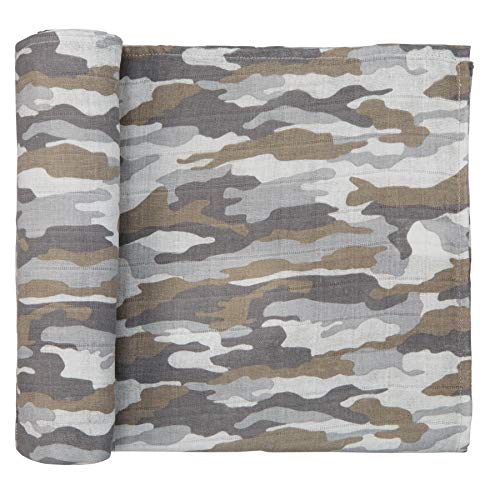 Image of Mud Pie Muslin Camo Swaddle Blanket, 47" x 47"