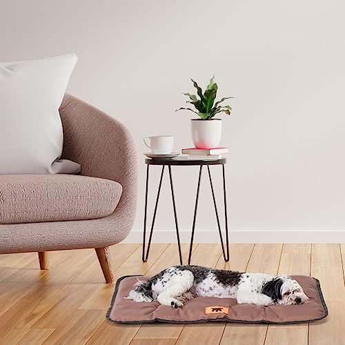 Ferplast Hundematte & Katzenmatte Klein - Waschbares Hundebett - Hundekissen - Wasserdicht & Kratzfest - Matte für Hundehütten und Auto, Hundekorb - Jolly - 57 x 38 cm, S, BRAUN