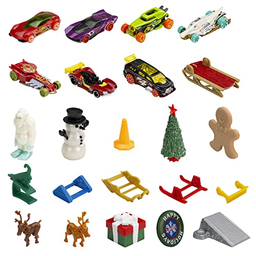 Calendario de Adviento Hot Wheels con 8 carros 1:64 miniatura 5