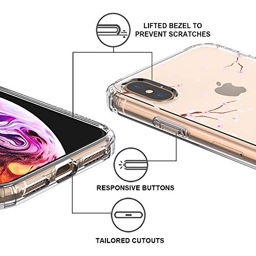 Mosnovo Cherry Blossom Women Floral Flower Pattern Clear Design Transparent Plastic Hard Back Iphone Xs Max Cases With Tpu Bumper Protective Case Cover For Iphone Xs Max #TOP3