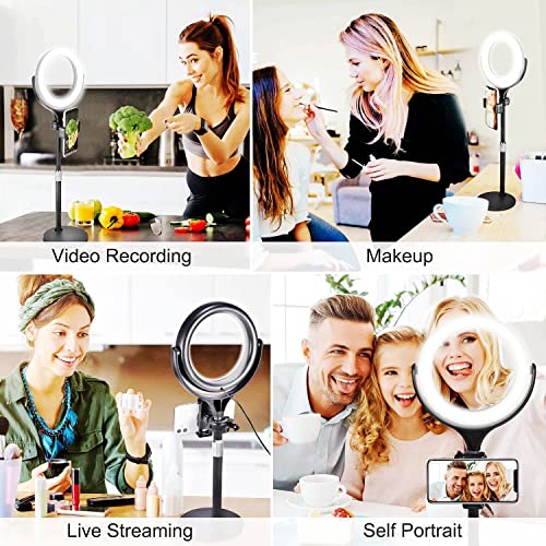 Ringlicht,Ringlicht mit stativ,Ringleuchte für Vlog, YouTube, TikTok,Videokonferenzen,Laptop.Ringlicht mit stativ Handy… – Bild 3
