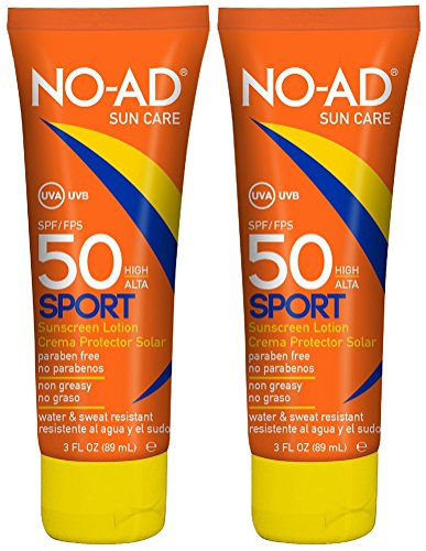 NO-AD Sport Sunscreen Lotion SPF 50 3 oz (Pack of 2)