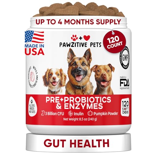 Image of Probiotics for Dogs Digestive Health - Probiotic Chews for Gut Health, Itchy Skin Yeast, Diarrhea - USA Product - Immune Support Supplement - Dog Digestive Support & Allergy Relief Chews with Enzymes
