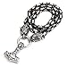 NICEWL Thors Hammer Anhänger Königskette Männer Halskette,Nordische Mythologie Wikinger Mjolnir Fenrir Keltischer Wolfskopf Heidnischer Amulettschmuck,A,60CM