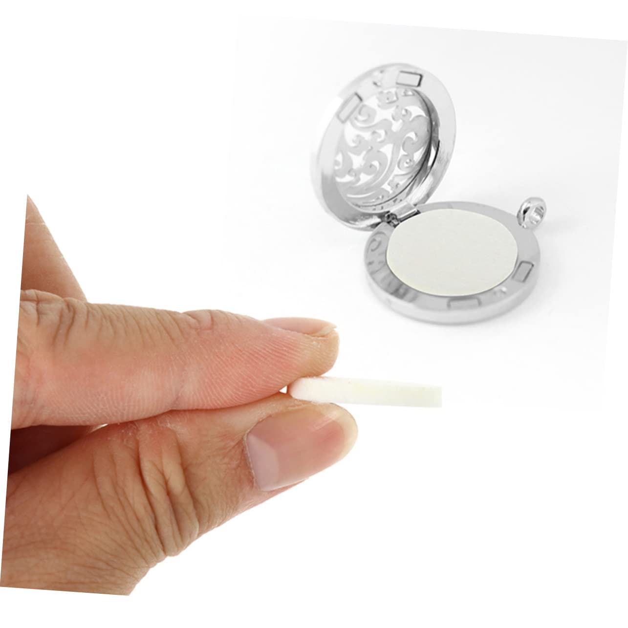 Almohadillas Difusoras para Collar de Aromaterapia 50 Discos de Algodón de Repuesto para Colgante Aptas para Difusor de Coche 30 Mm