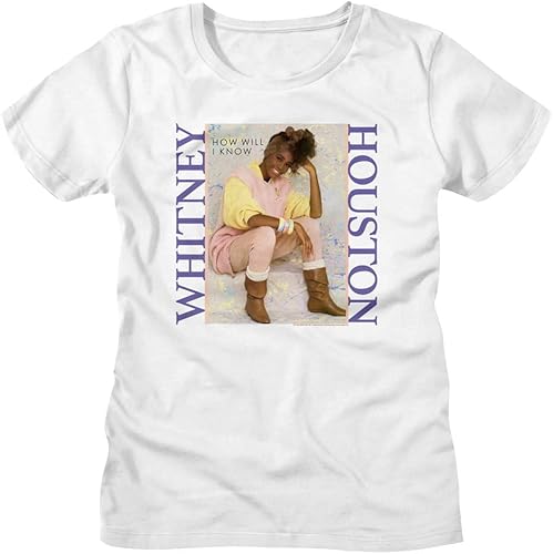 Whitney Houston - Camiseta de manga corta para mujer, diseño gráfico de los años 80, con texto en inglés How Will I Know, para el verano