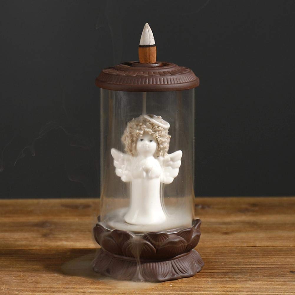 Home Ornament, Incense Burner, Delicate Cute Shape Backflow for Office Home(Angel A)