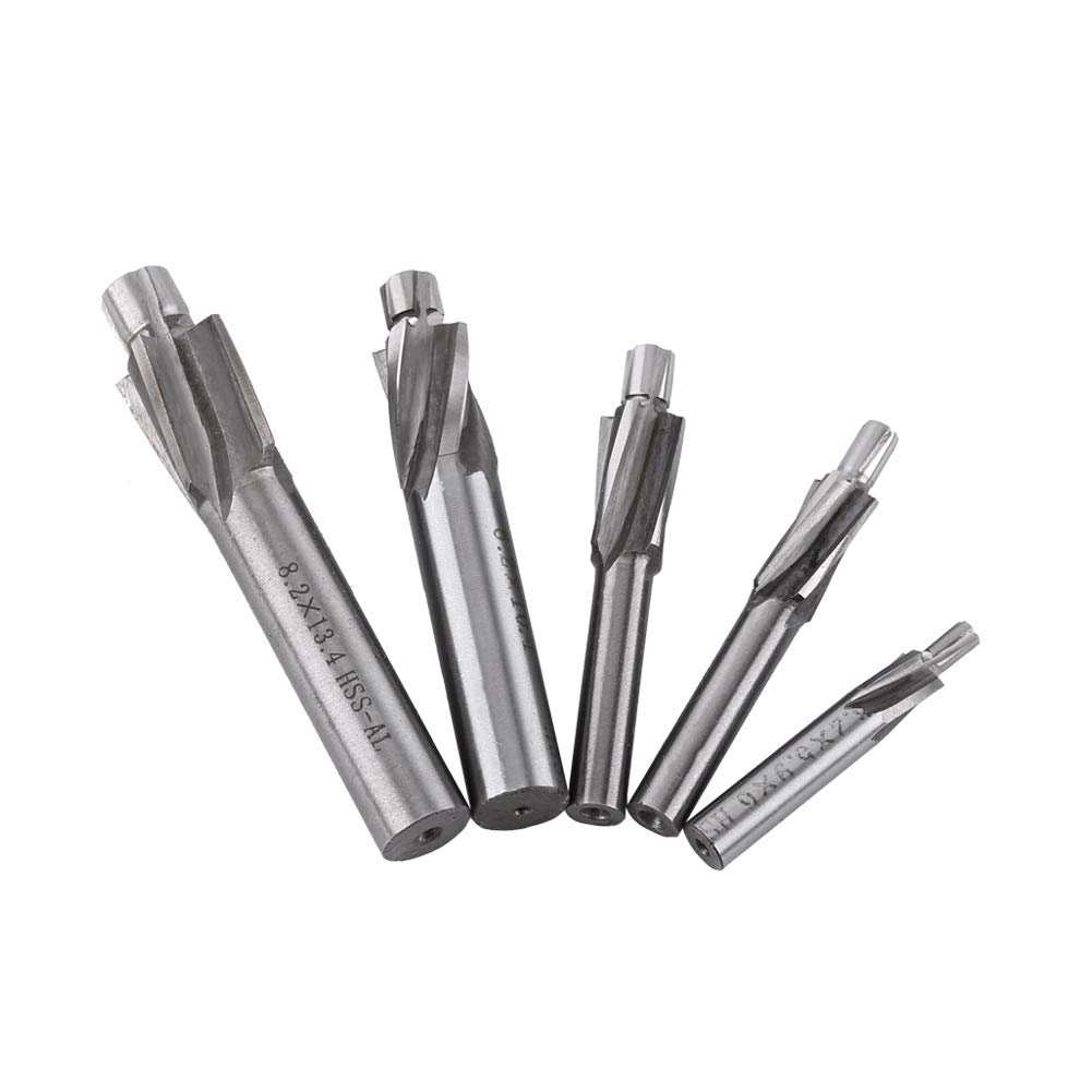 Jadeshay Fraise En Bout, Fraises à lamer M3 M4 M5 M6 M8 Fraises HSS pour l'usinage CNC de l'aluminium, du cuivre et de l'acier