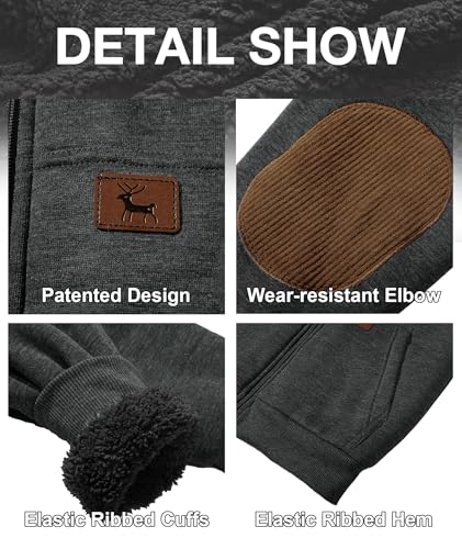 Image of SWISSWELL Unisex Boys Girls Fleece Hoodie Sherpa Lined Jacket Zip Up Hooded Sweatshirt Winter Outerwear for Kids