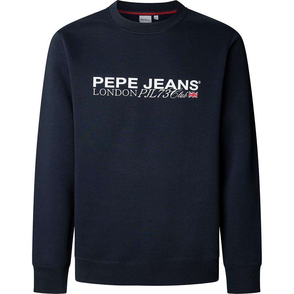 Pepe Jeans Męska bluza MATTHEW CREW, niebieska (DULWICH BLUE), S, Niebieski (Dulwich Blue), S