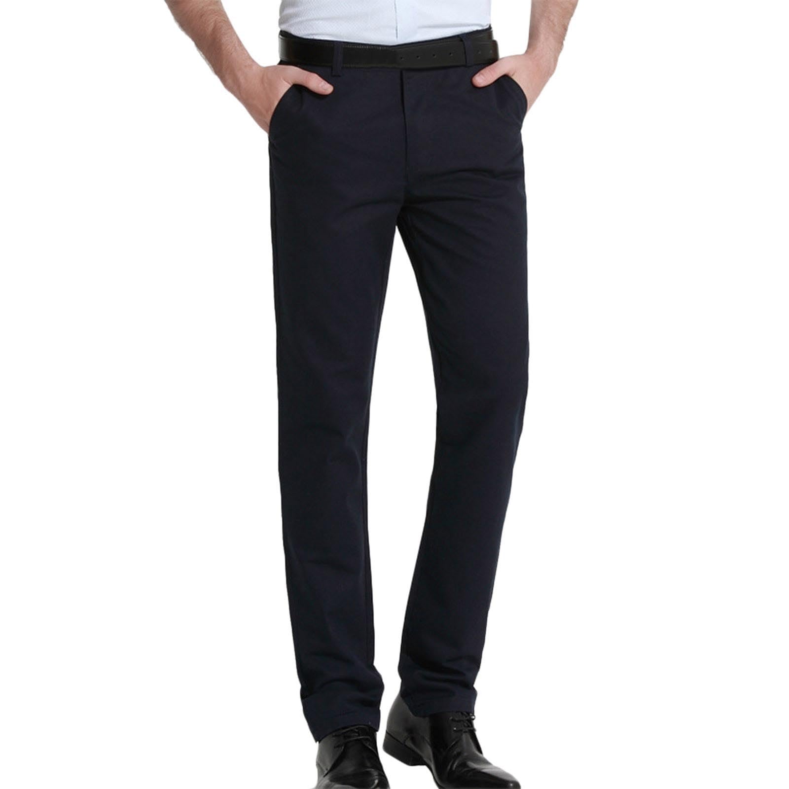 Dress Pants Slim Fit for Men Stretch Trousers Work Slacks Office Business Casual Golf Chinos Flat Front Comfort