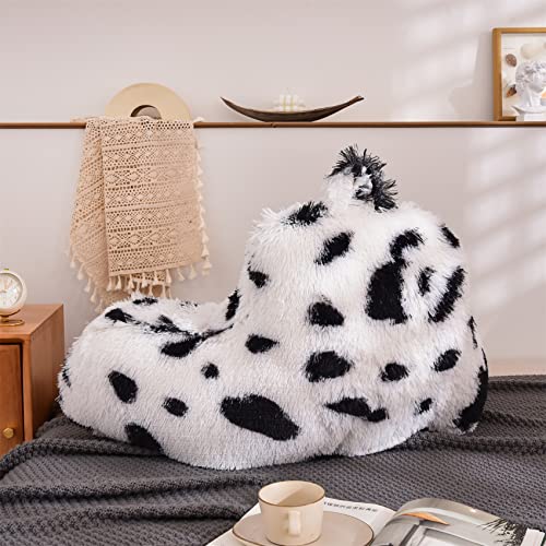 Aimuan Reading Pillow Bed Rest Pillow With Arms Plush Shaggy Fur Cushion For Adults Teens Incline Rest Sitting Up & Sleeping Snoring Pillow With Pregnancy Lumbar Back Support (Standard, White-Black) #TOP1