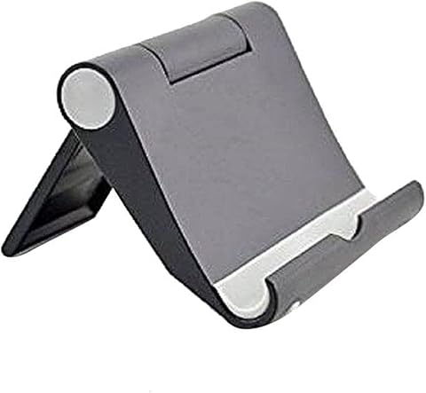 Multi-Angle Cell Phone Holder, Tablet Holder - Plastic Mobile Stands - Multicolored (Black)