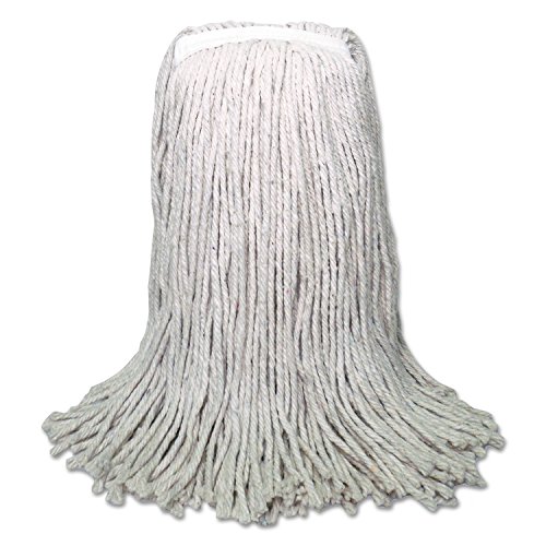 Boardwalk Banded Mop Head, Cotton, Cut-End, White, 16 Oz, 12/carton