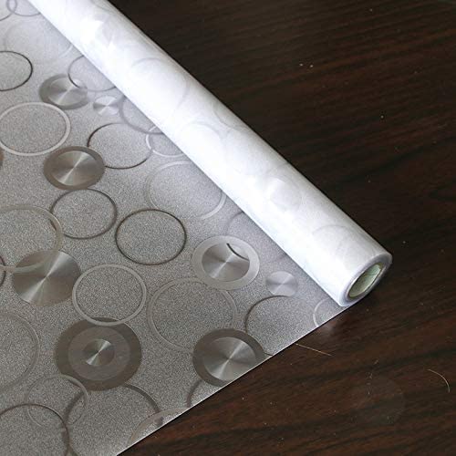 Image of SUNBIRD Window Film Privacy Colorful Window Sticker, Decorative Window Vinyl, Adhesive Home UV Blocking, Heat Insulation Static Cling for Bathroom Office (24 X 120 INCHES, Diamond Rings)