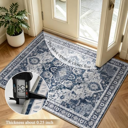 CloudParadise Washable 2x3 Entry Rug: Soft Vintage Washable Rugs - image 4