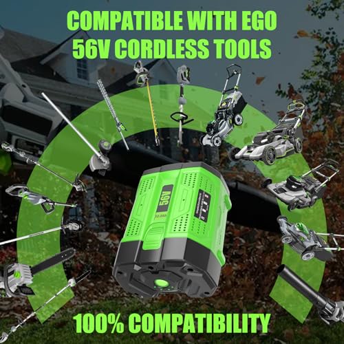 Image of 2Pack BA5600T 10000mAh 56V Replacement Battery for EGO 56V Battery 10.0Ah Compatible with EGO Battery 56Volt Cordless Tools (Green)